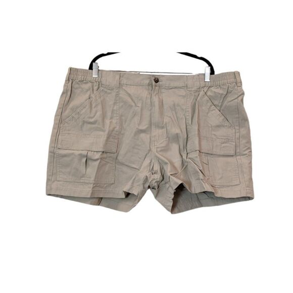 Red Head Mens Size 48 Taupe Beachcombe Flat Front Cotton Pockets Cargo Shorts - Picture 1 of 10